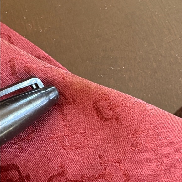 Celine Deep Red Patterned Tie - Picture 8 of 8